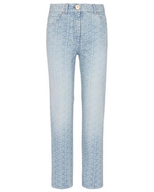 Balmain High Waist Jeans - Blauw