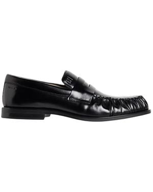 Calvin Klein Theo Leder Loafer Mit Faltenbesatz - Schwarz