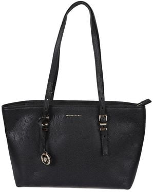 Michael Kors Schwarze Gehämmerte Lederhandtasche