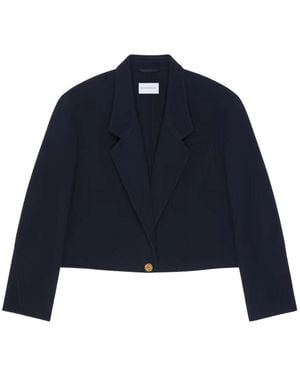 Givenchy Cropped Coat Aus Doppellagiger Wolle Und Kaschmir - Blau