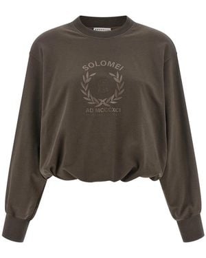 Brunello Cucinelli Sweatshirt Met Verlaagde Schouder En Omgekrulde Zoom - Groen