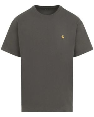 Carhartt Tops ,Grijs ,Katoen Chase T-Shirt