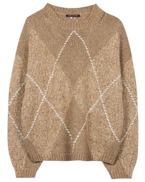 Luisa Cerano Pullover Mit Print - Natur
