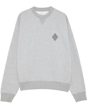 AMISH Sweater Logo Washed - Grau