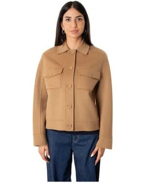 Max Mara Jassen ,Bruin ,Wol Fiero Jas - Blauw