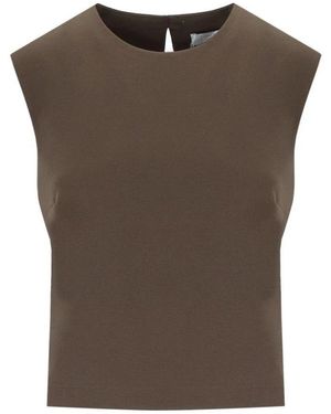 Harris Wharf London Sleeveless Tops - Brown