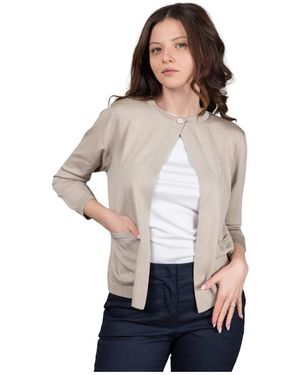 Gran Sasso Truien & Vesten ,Cardigan - Wit