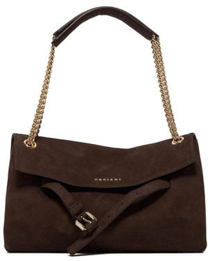 Orciani Venus Nabucco Small Shoulder Bag - Bruin