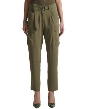 Barbara Bui Broeken ,Groen ,Luxe Khaki Broek Montpellier Coqueline Stijl