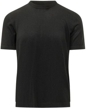 ZEGNA T-Shirt Mit Kurzen Ärmeln - Schwarz