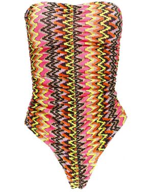 FK Badmode ,Roze ,Gedurfde Fuchsia Monokini Voor Vrouwen - Rood