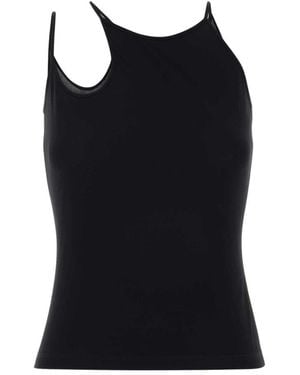 McQueen Sleeveless Tops - Black