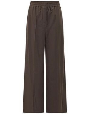 Brunello Cucinelli Wijde Broek - Bruin