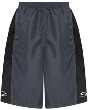 Balenciaga Broek Met Logo - Blauw