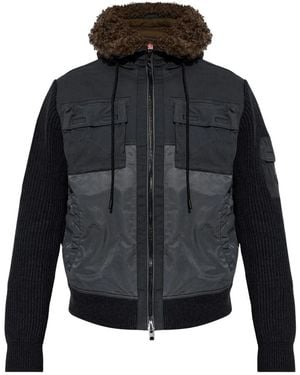DIESEL Jassen ,Grijs ,Katoen W-Dells Jas - Blauw