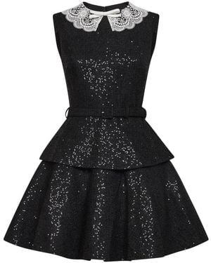 Self-Portrait Short Dresses - Negro