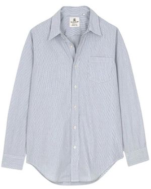 Denimist Overhemden ,Grijs ,Katoen Boyfriend Shirt - Blauw