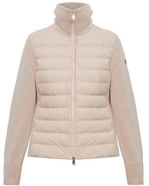 Moncler Gewatteerde Cardigan - Naturel