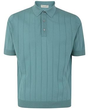 FILIPPO DE LAURENTIIS Geripptes Poloshirt - Blau