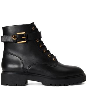 Ralph Lauren Schoenen ,Zwart ,Katoen Allyson Logo Bootie