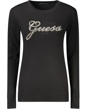 Guess Truien & Vesten ,Zwart ,Georgia Logo Sweater