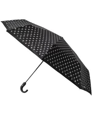 Moschino Accessoires ,Veelkleurig ,Polyester Monogram Vouwparaplu - Zwart