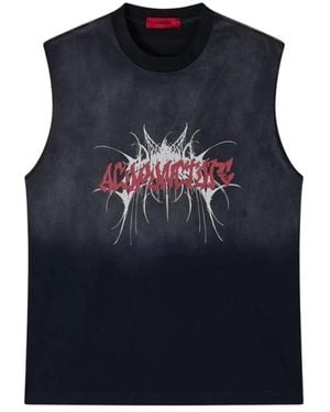 Acupuncture Sleeveless Tops - Blu