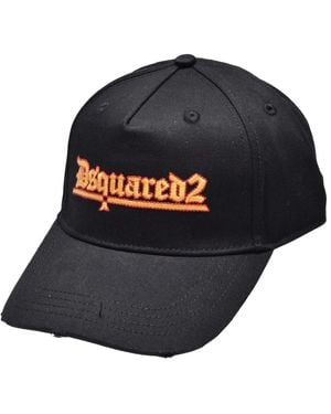 DSquared² Accessoires ,Zwart ,Katoen Baseball Cap - Blauw