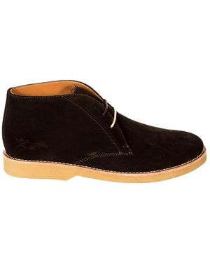 Hackett Halfhoge Herenschoen Met Rubberen Zool Hms20444 - Zwart