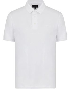 Emporio Armani Polo jersey logo con maniche corte - Bianco