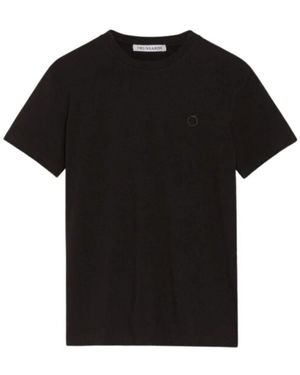 Trussardi Greyhound Stickerei Baumwoll Stretch T-Shirt - Schwarz