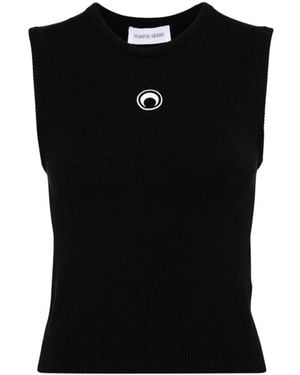Marine Serre Sleeveless Tops - Black