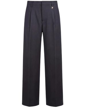 Dondup Broeken ,Zwart ,Katoen Wijde Broek Van Geborsteld Katoen - Blauw