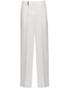Peserico Wide Trousers - Blanco