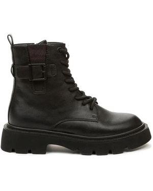 Betsy Lace-Up Boots - Black