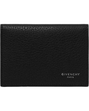 Givenchy Accessoires ,Zwart ,Leer Kaarthouder Van Gekorreld Leer