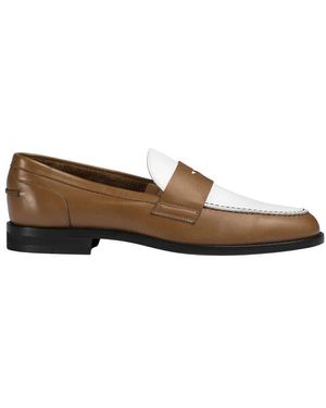 Doucal's Lederloafer | braun und weiß