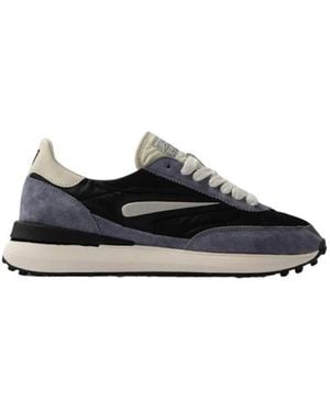 Date Nylon Sneaker Schwarz/Creme - Blau