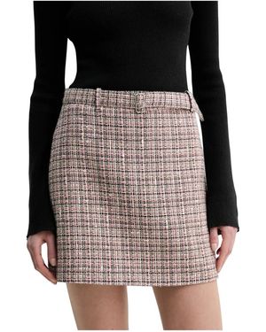 Theory Rokken ,Roze ,Tweed Tweed A-Lijn Minirok - Zwart