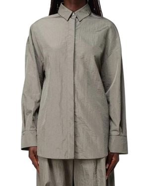 Max Mara Technische Canvas Hemd - Grau