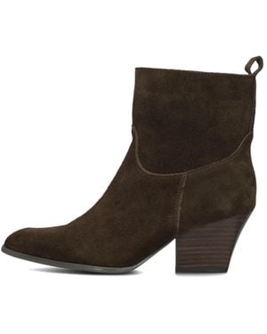 Notre-v Braune Stiefeletten Mit Blockabsatz