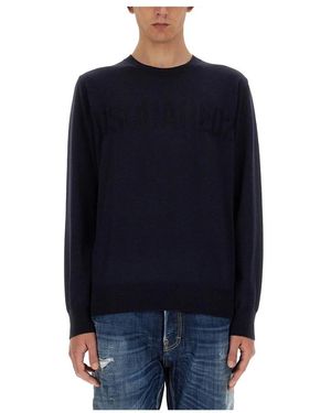 DSquared² Truien & Vesten ,Blauw ,Crewneck Pullover