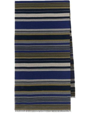 Paul Smith Wollmischungs-Schal Mit Streifen - Blau