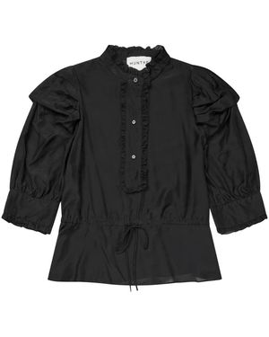 Munthe Overhemden ,Zwart ,Blouses
