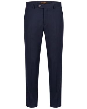 Moorer Broeken ,Blauw ,Katoen Veelzijdige Broek Van Hoogwaardige Stof