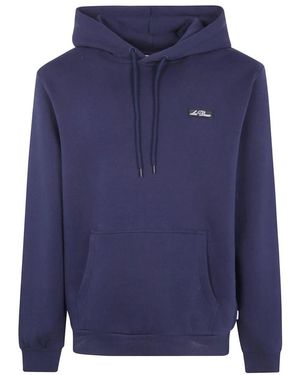 Les Deux Hoodies & Sweatvesten ,Blauw ,Katoen Patch Hoodie