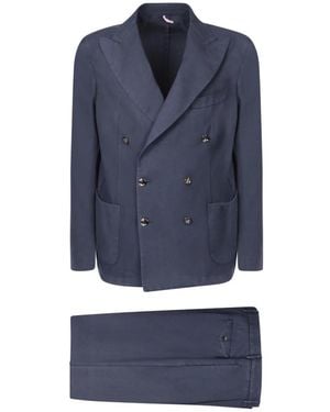 Dell'Oglio Single Breasted Suits - Blue