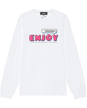 DSquared² Langarm-T-Shirt - Weiß