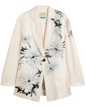 Momoní Jassen ,Veelkleurig ,Polyester Zuni Jacket - Wit