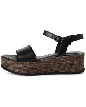 Tamaris Ledersandalette Mit Absatz - Schwarz